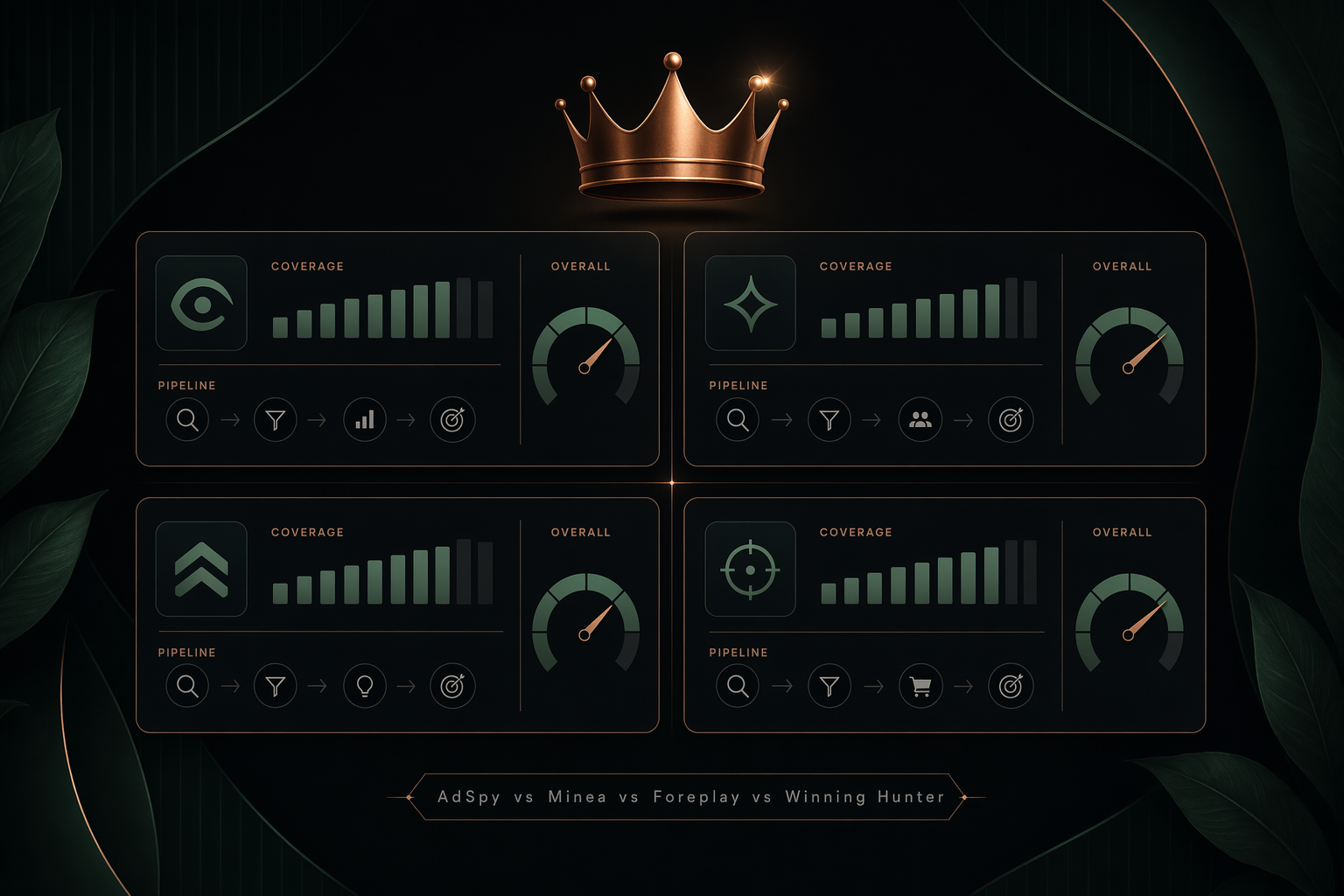 Infographic: AdSpy vs Minea vs Foreplay vs Winning Hunter: The 2026 Ad Spy Showdown